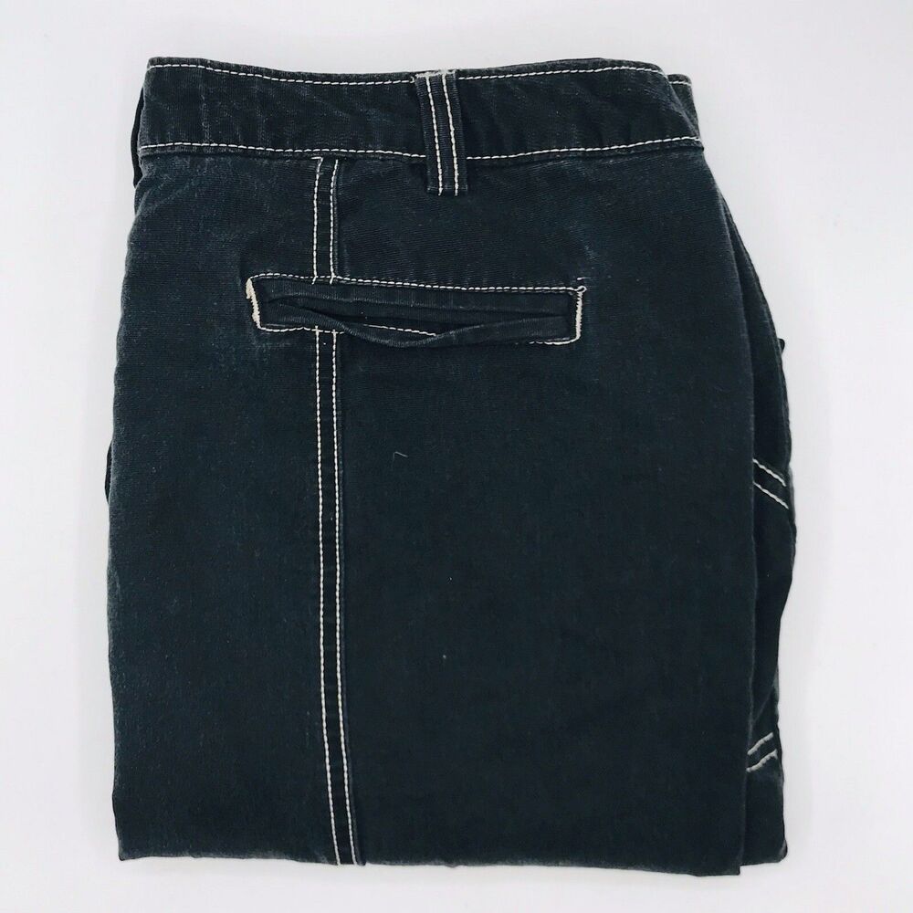 Proenza Schouler Denim Jeans Black w White Stitching Cotton Womens 13 (33x31)